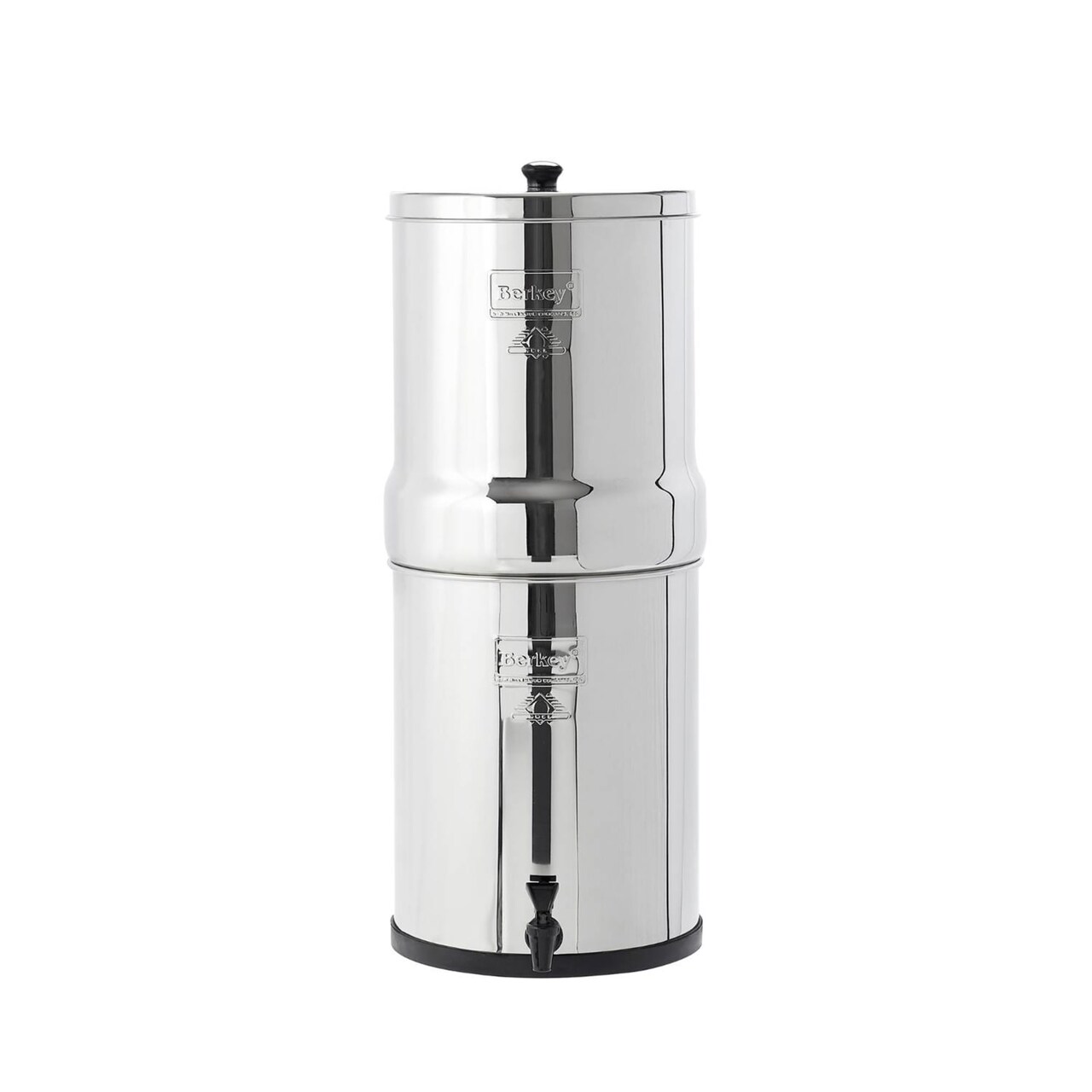 Royal Berkey Water Filtration System with 2 Black Berkey Element Filters, Gravity-Fed, Stainless Steel, 3.25 Gallon